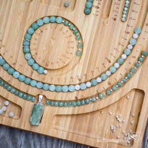 Wood Combo Beading Board for Necklaces, Bracelets and Other Jewelry Design  Two Groove Sizes Necklaces From 40-76 Cm 15,7 to 30 Inches 