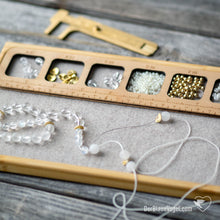 Download the picture in the gallery viewer, beading board made of wood for  bracelets (bracelet board) with beading tablet as Gift Set | Wooden Beadingboard for bracelets and Beadingtablet as Gift Set | Beadingboards from Der Blaue Vogel
