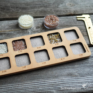 Bead sorting tray , inlay with or without felt | Der Blaue Vogel 