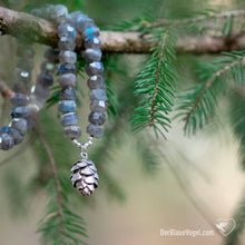 Download the image in the gallery viewer, Labradorite mala with Sterling Silver Pendant | Der Blaue Vogel

