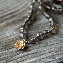 Download the image in the gallery viewer, Nature Love mala from Smoky Quartz and 14 K Gold Pendant | Der Blaue Vogel
