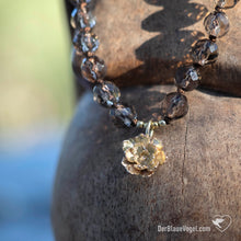 Download the image in the gallery viewer, Nature Love mala from Smoky Quartz and 14 K Gold Pendant | Der Blaue Vogel
