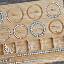 Download the image in the gallery viewer, Large bracelet-beading board made of wood | Large Wooden Braceletboard, Wooden Beadingboard wiith Inches 1/4 inch steps | Handmade by Der Blaue Vogel
