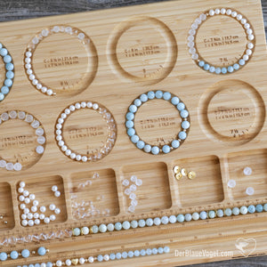 Large bracelet-beading board made of wood | Large Wooden Braceletboard, Wooden Beadingboard wiith Inches 1/4 inch steps | Handmade by Der Blaue Vogel