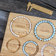 Download the image in the gallery viewer, Large bracelet-beading board made of wood | Large Wooden Braceletboard, Wooden Beadingboard wiith Inches 1/4 inch steps | Handmade by Der Blaue Vogel
