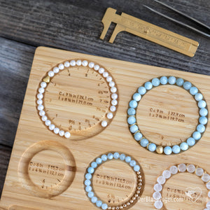 Large bracelet-beading board made of wood | Large Wooden Braceletboard, Wooden Beadingboard wiith Inches 1/4 inch steps | Handmade by Der Blaue Vogel