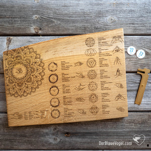 Chakra Board with Hasta Mudras, 7 Ckakras, 5 Elements | Der Blaue Vogel | beading boards & Malas