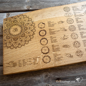 Chakra Board with Hasta Mudras, 7 Ckakras, 5 Elements | Der Blaue Vogel | beading boards & Malas