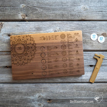 Download the image in the gallery viewer, Chakra-board | Hasta Mudras & 5 Elements | Walnut
