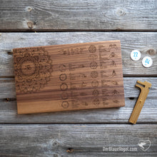 Download the image in the gallery viewer, Chakra-board | Hasta Mudras & 5 Elements | Walnut
