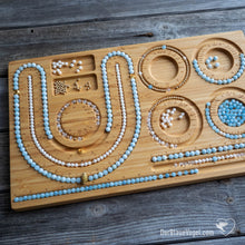 Download the image in the gallery viewer, beading board from Wooden Beadingboard & Braceletboard for necklaces, Malas,  bracelets from Der Blaue Vogel
